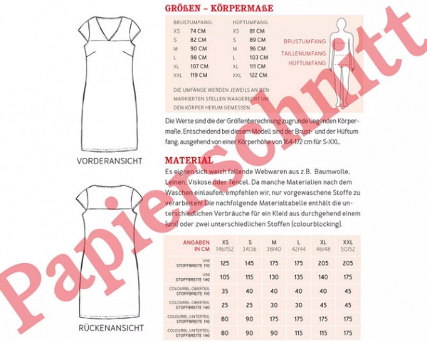 Studio Schnittreif - FRAU ALVA Sommerkleid mit V-Ausschnitt, PAPIERSCHNITT